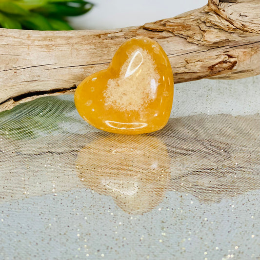Orange Calcite Heart-CBTS