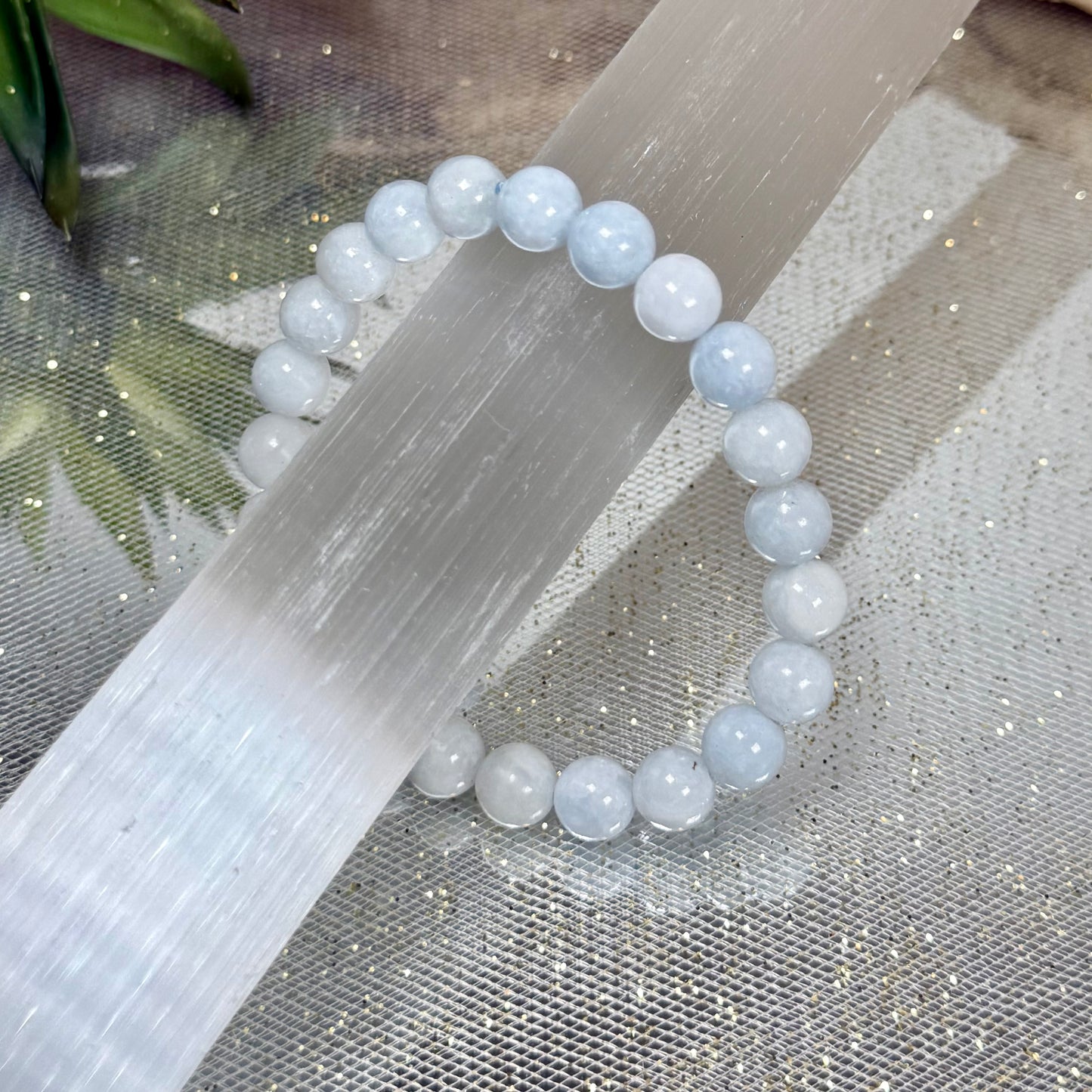 Celestial Serenity Bracelets – Celestite (6mm and 8mm)