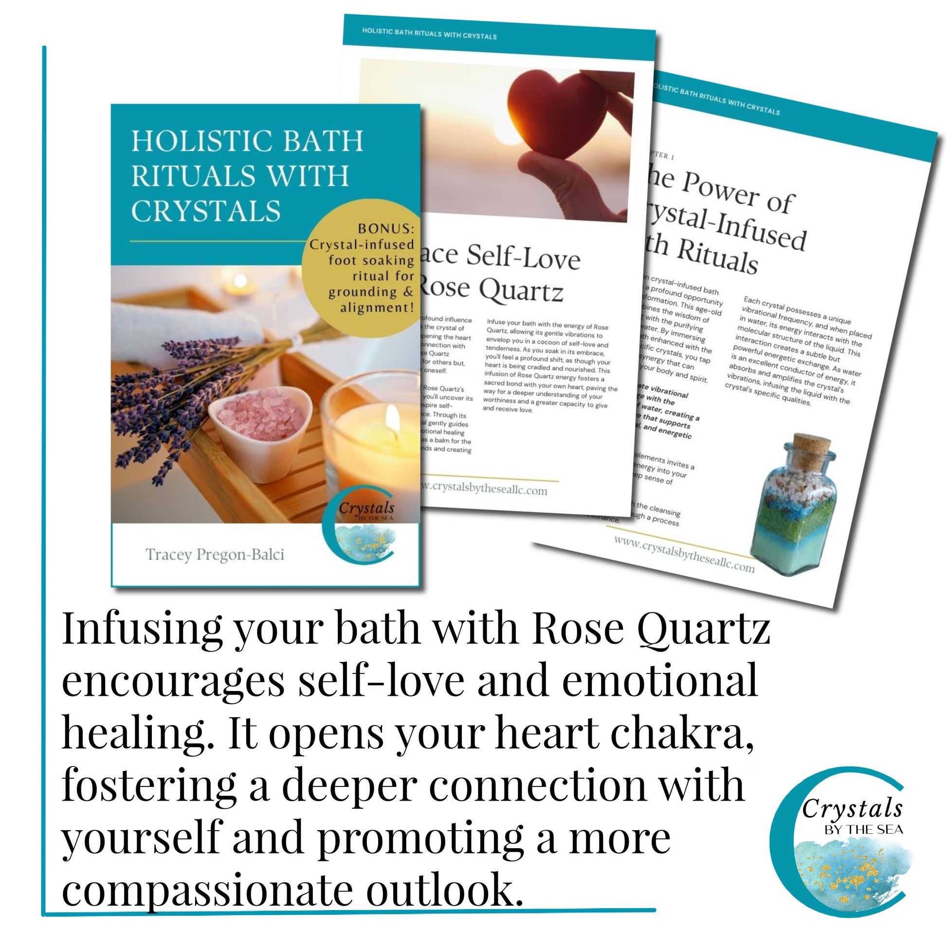 Crystal-Infused Holistic Bath Rituals Paperback Book by Tracey Pregon-Balci