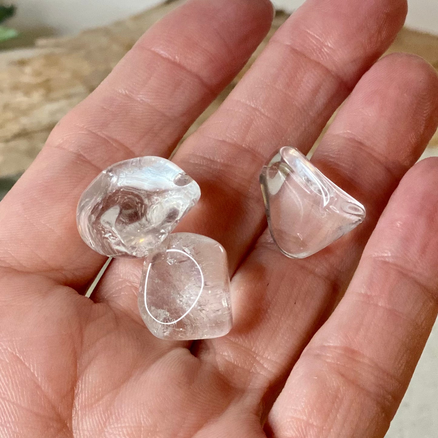 Clear Quartz Tumbled Stone: Amplify Your Energy and Clarity - Small