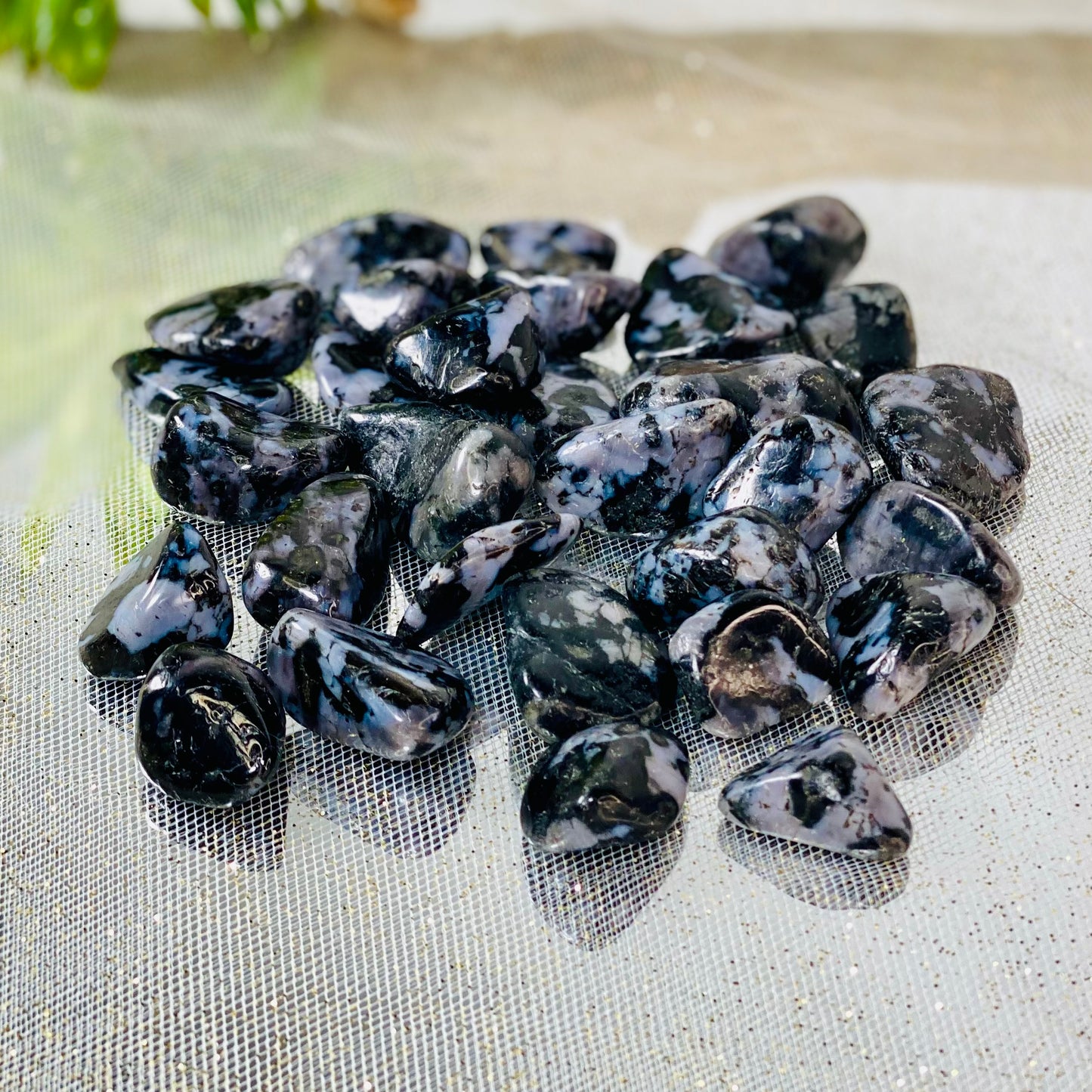 Indigo Gabbro Tumbled Stones - Embrace Spiritual Insight and Transformation