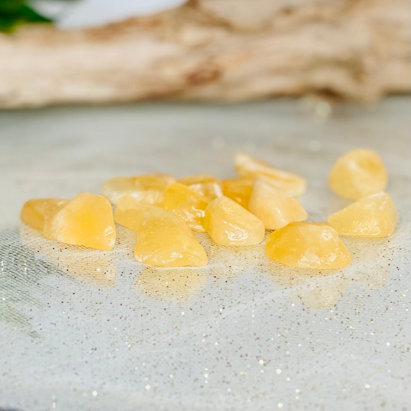 Orange Calcite tumbled stone- CBTS