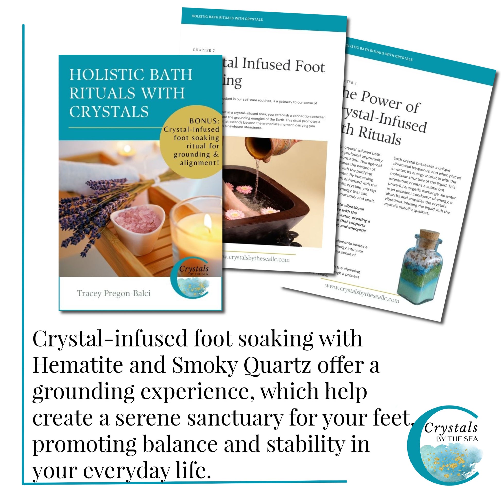 Crystal-Infused Holistic Bath Rituals Paperback Book by Tracey Pregon-Balci