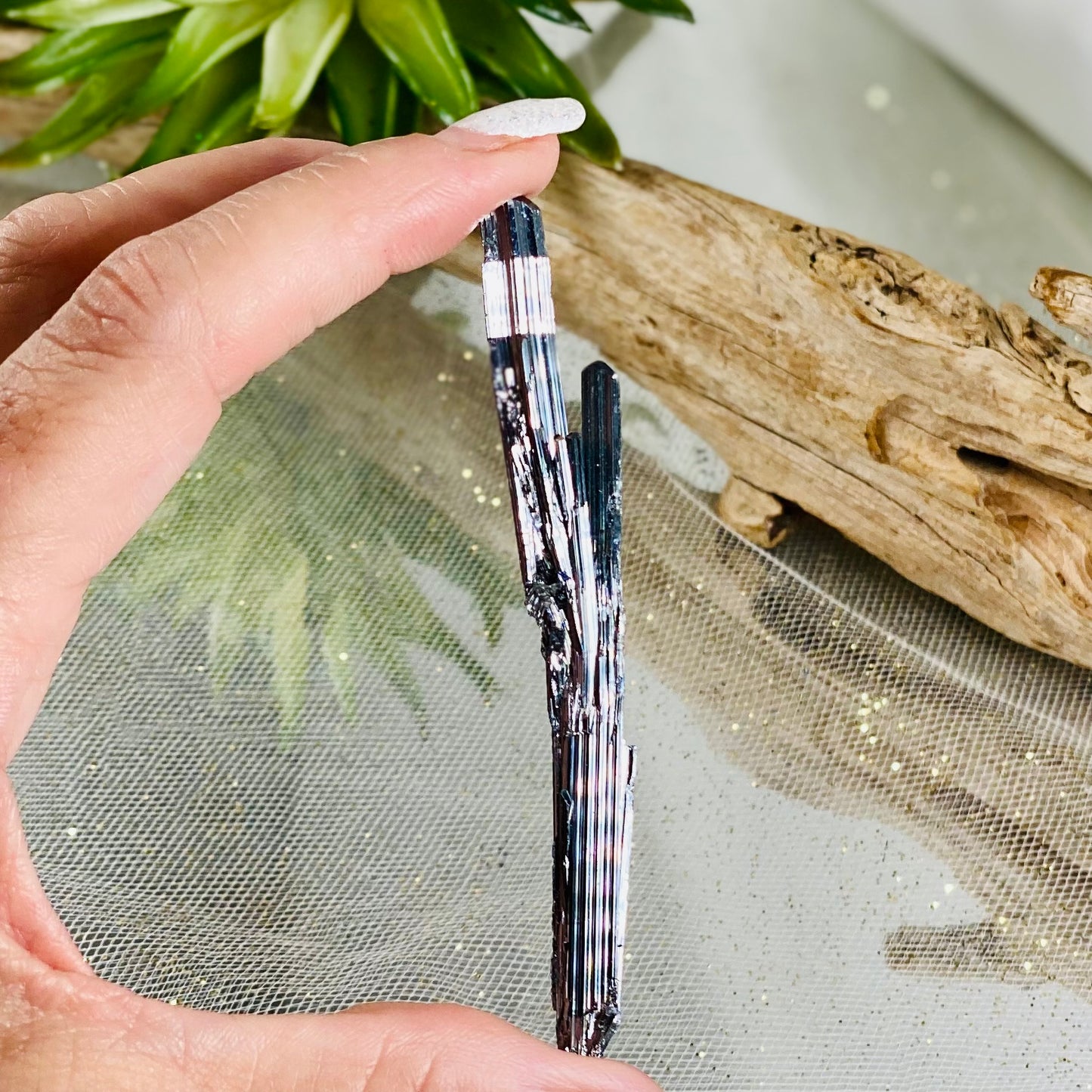 Stibnite Crystal from Tuscany Italy for Protection, Prosperity, and Healing