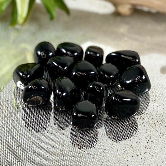Black Obsidian tumbled stones- CBTS