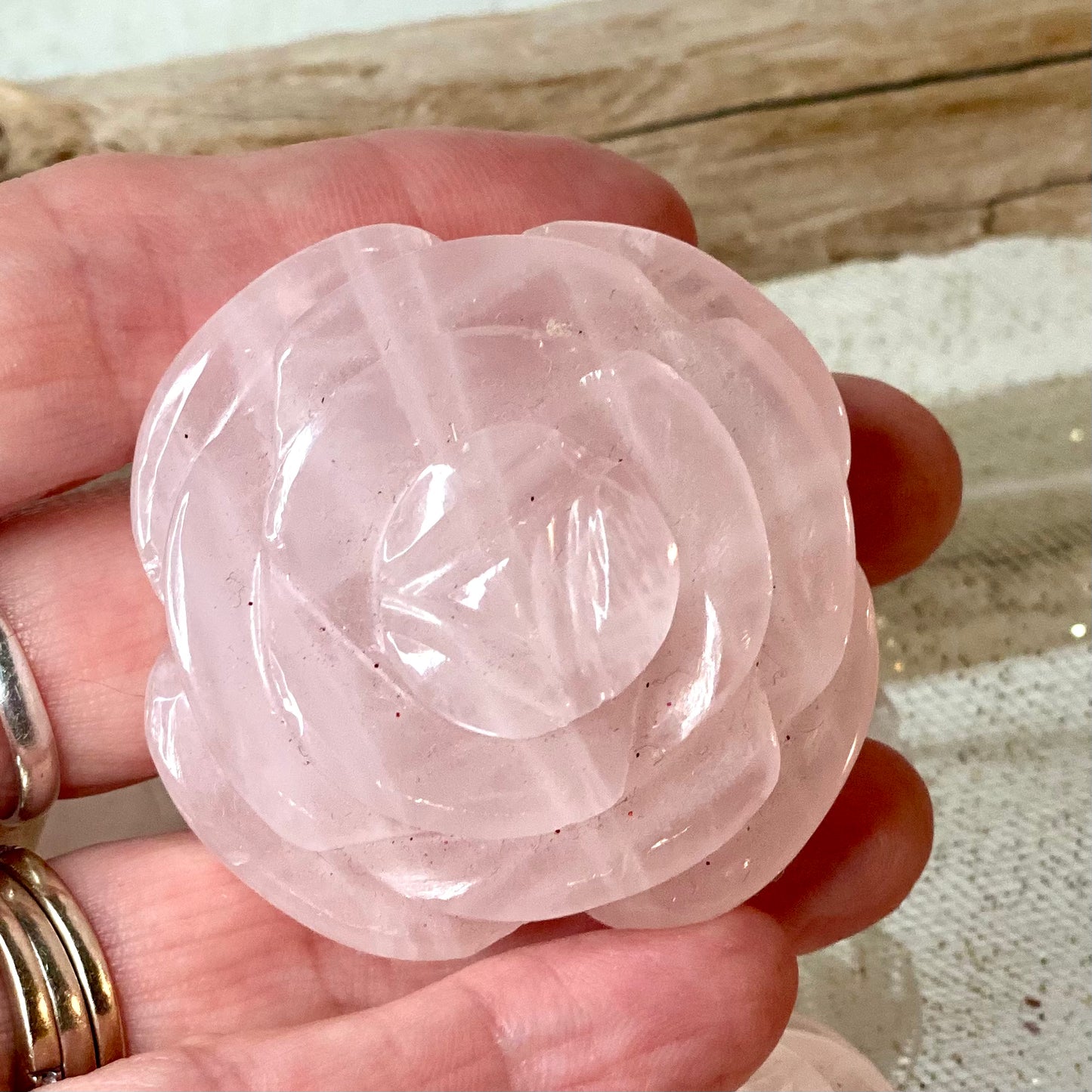 Radiant Love: Carved Heart Rose Quartz Crystal – Symbol of Compassion and Harmony