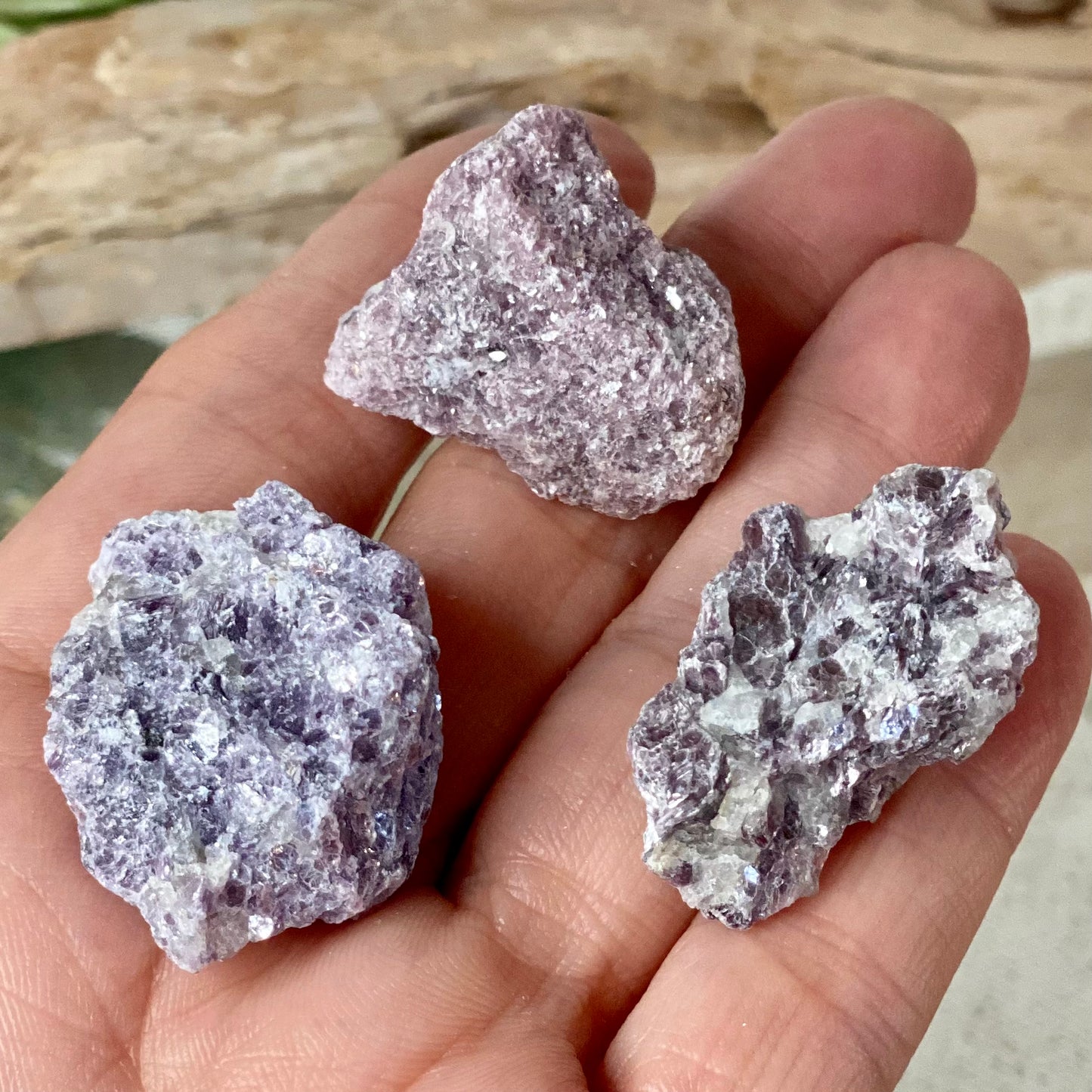 Lepidolite Raw Stones for Soothing Anxiety & Depression