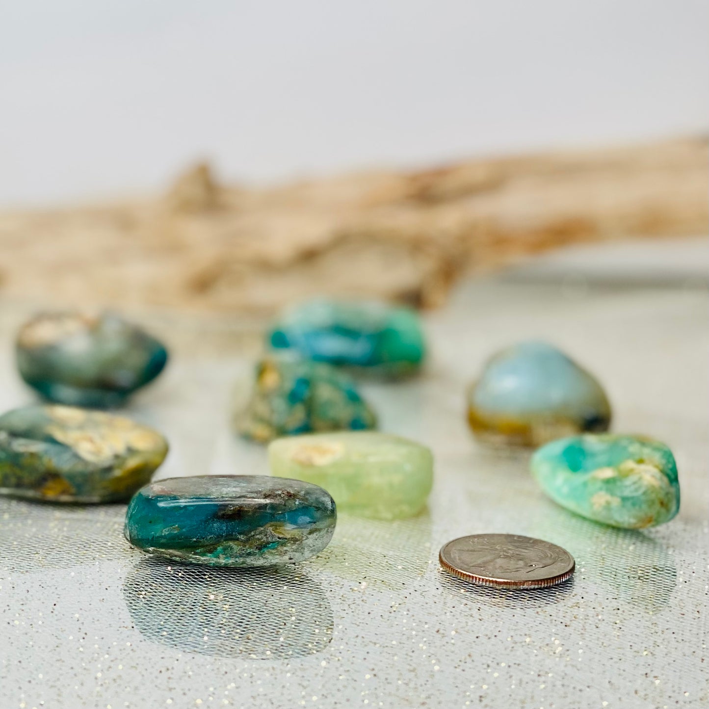 Opal Andean Blue tumbled stones for clear communication!