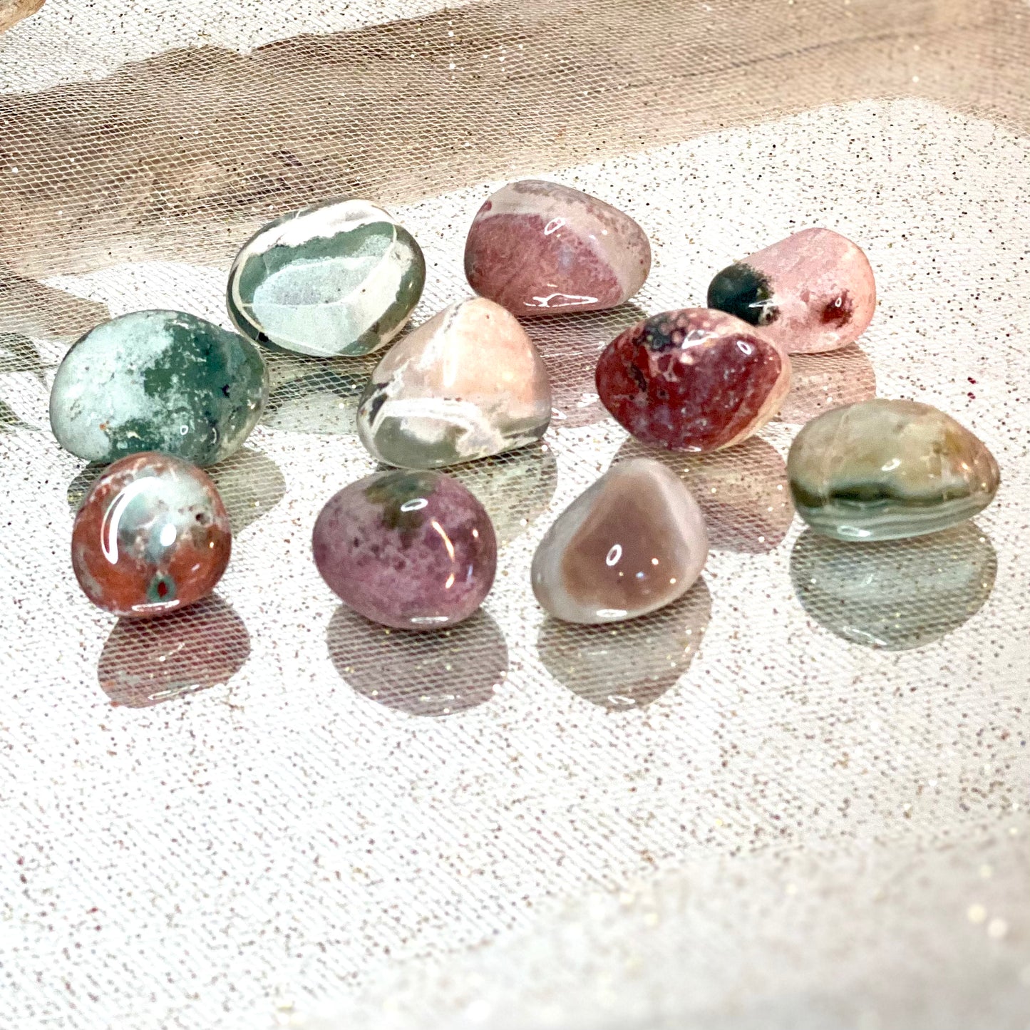 Mystical Aura: Unicorn Jasper Crystals - Rare Discovery from Morovato, Madagascar