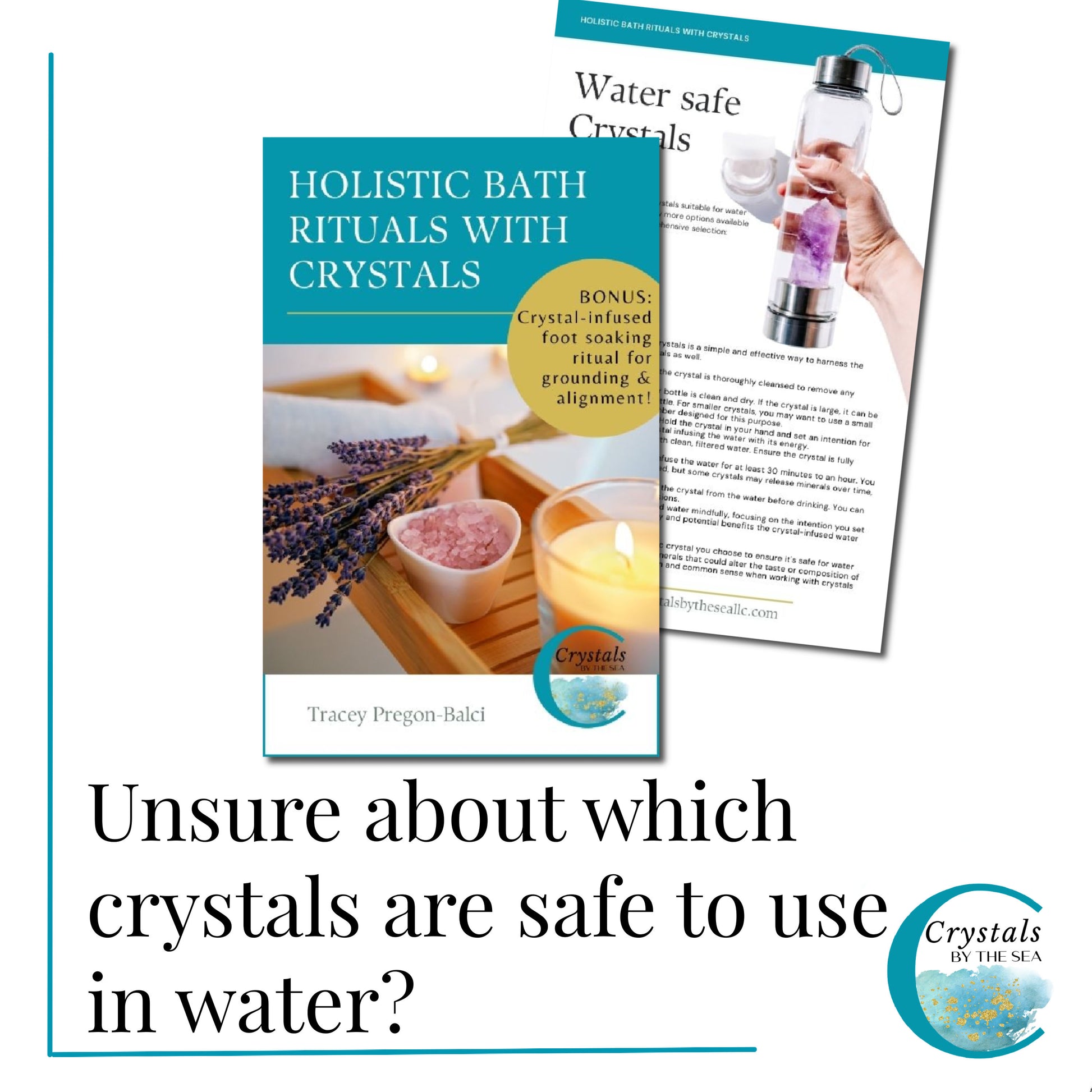 Crystal-Infused Holistic Bath Rituals Paperback Book by Tracey Pregon-Balci