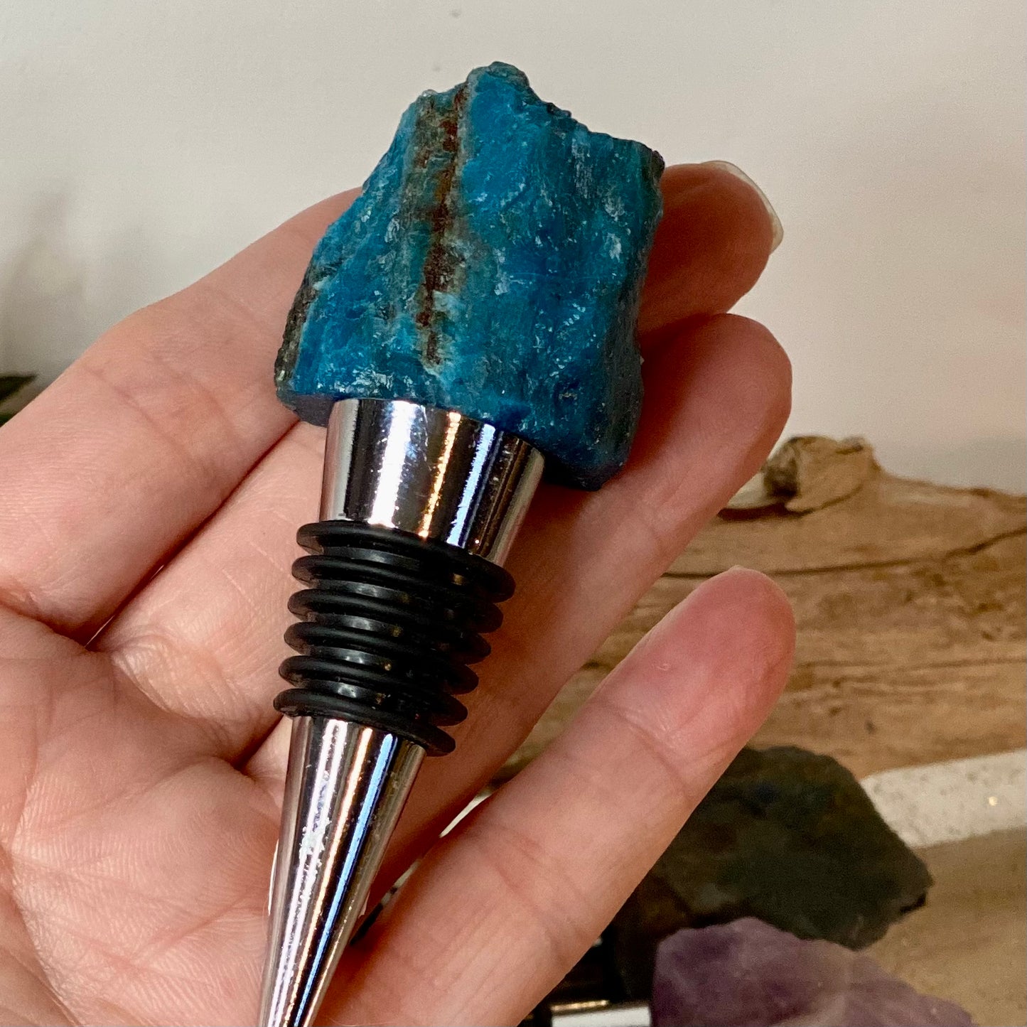 Crystal Wine Stoppers- Apatite- CBTS