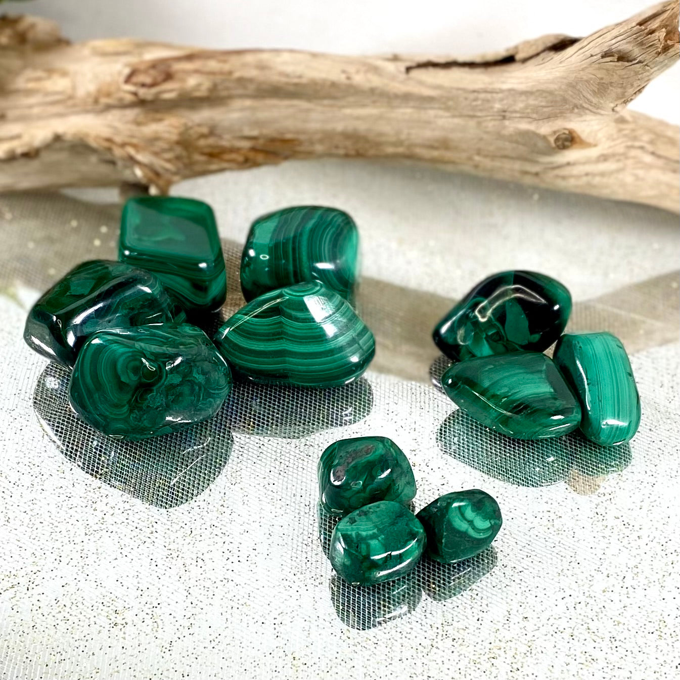 Malachite Tumbled Crystals: Transformative Vibrance from Earth's Depths