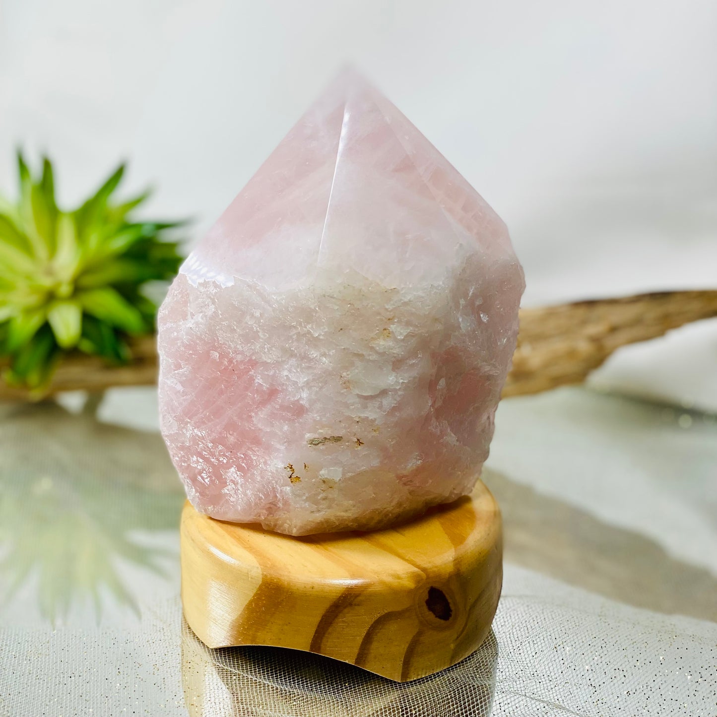 Rose Quartz Lamp for Healing and Heart Chakra Energy