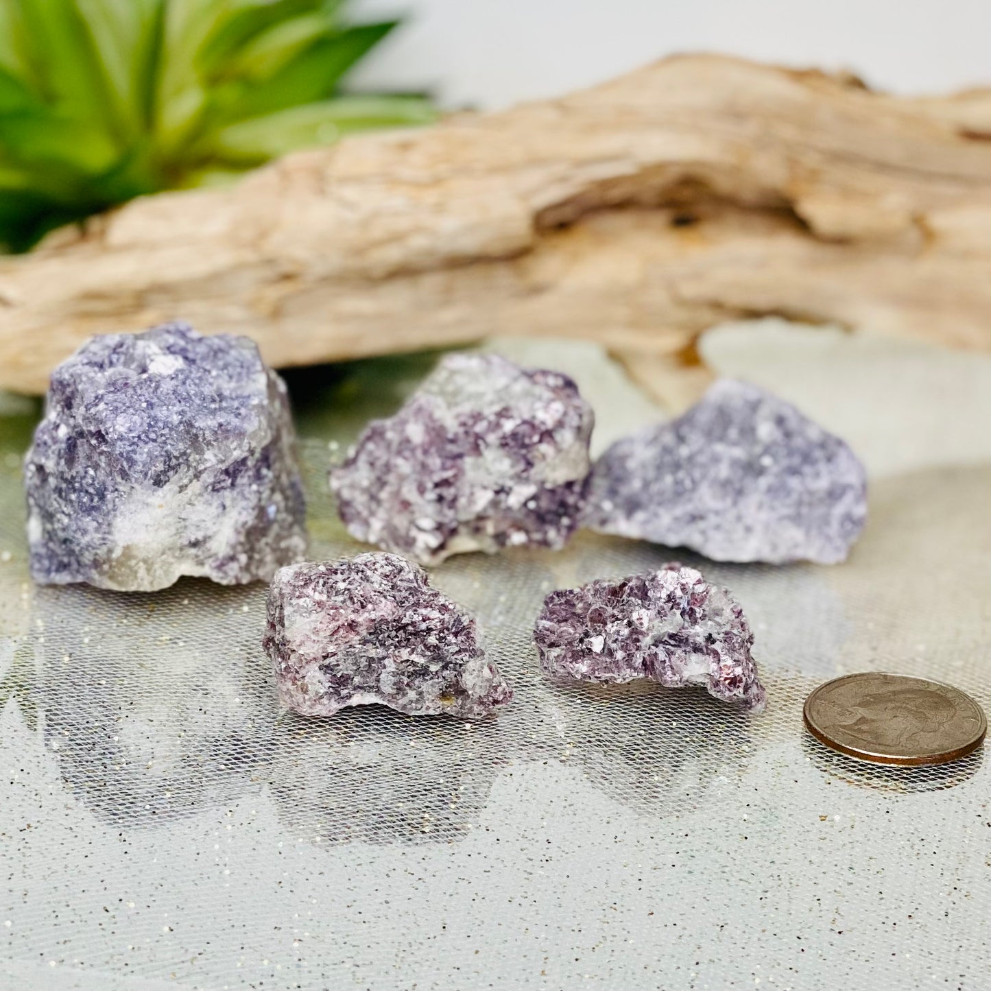 Lepidolite Raw Stones for Soothing Anxiety & Depression