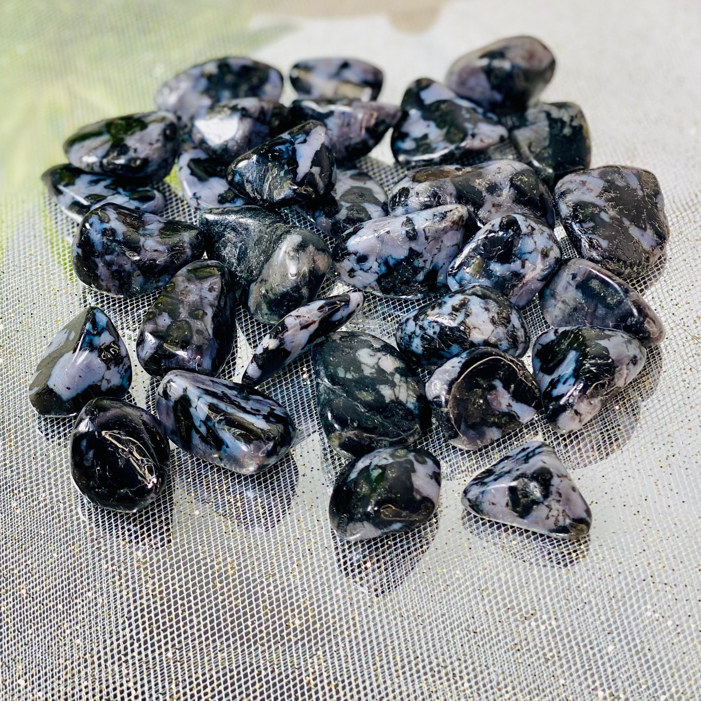 Indigo Gabbro Tumbled Stones - Embrace Spiritual Insight and Transformation