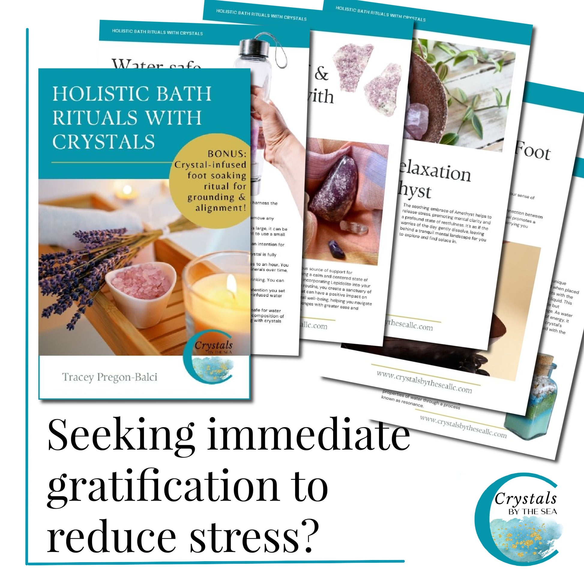 Crystal-Infused Holistic Bath Rituals Paperback Book by Tracey Pregon-Balci