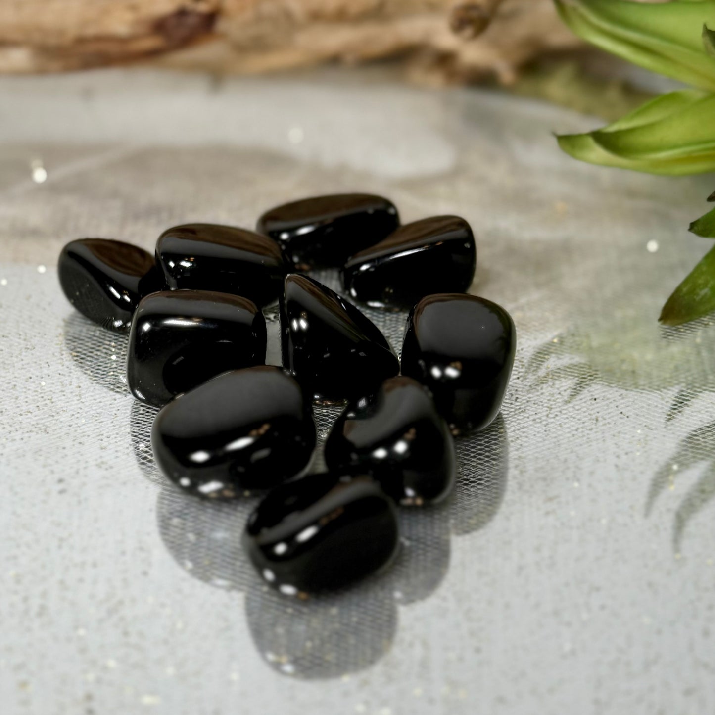 Grounding Energy: Black Obsidian Tumbled Crystal Stone