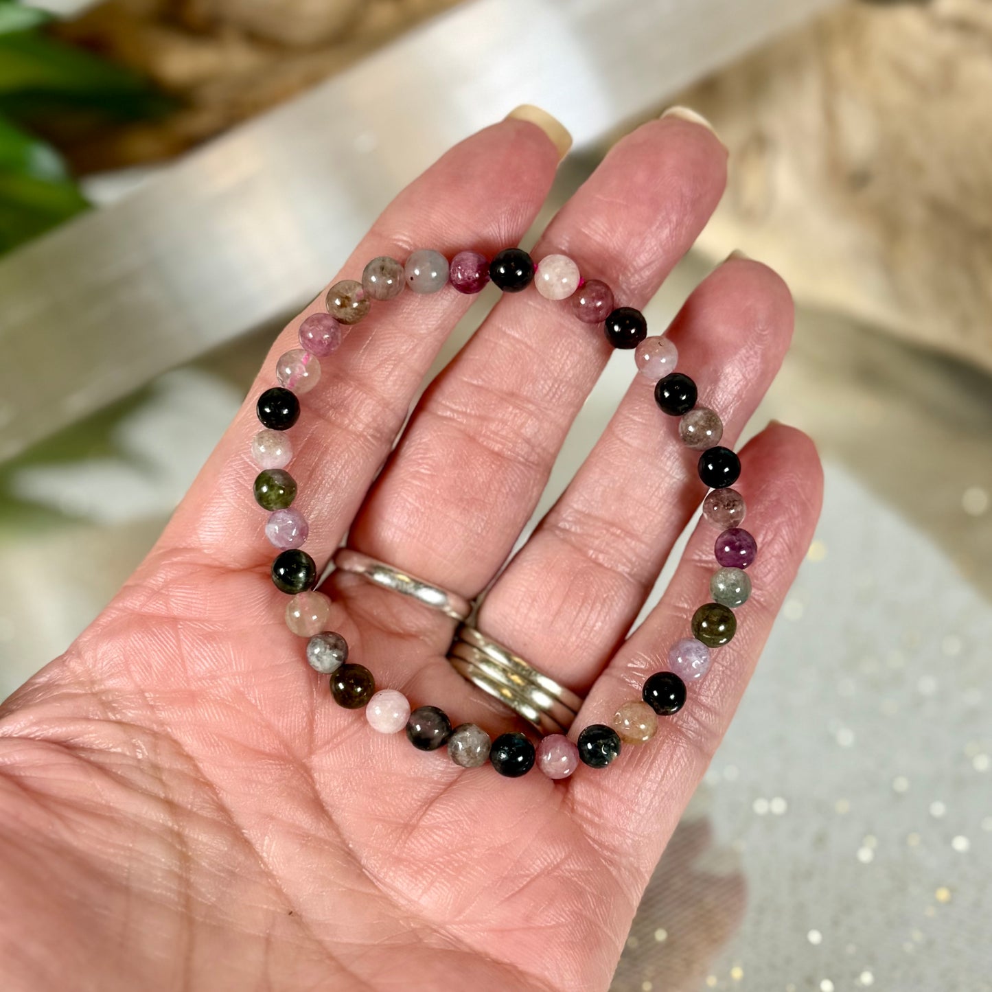 Rainbow Tourmaline Mini Boho Bracelets – 4mm - 5mm