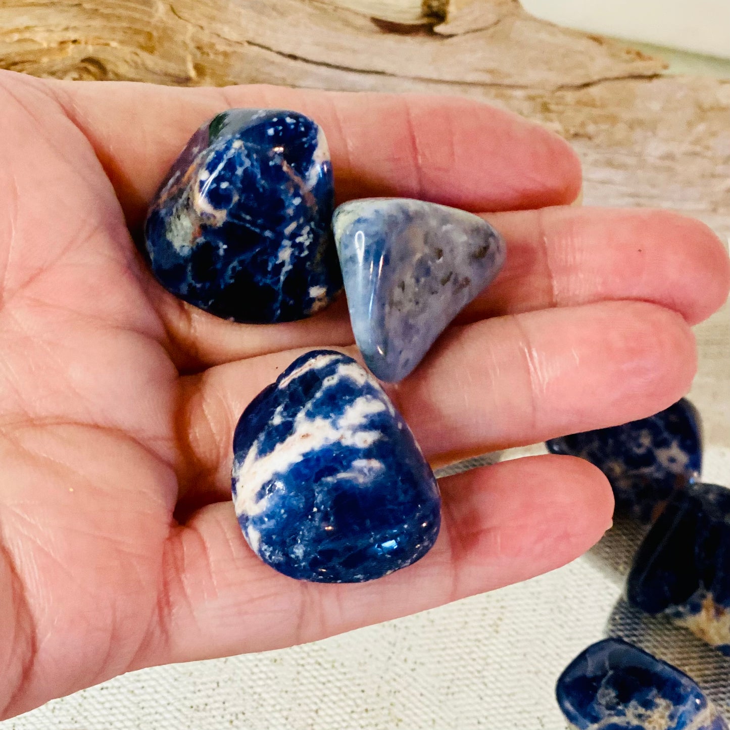 Sodalite Tumbled Stone – Crystal for Communication, Intuition & Emotional Balance