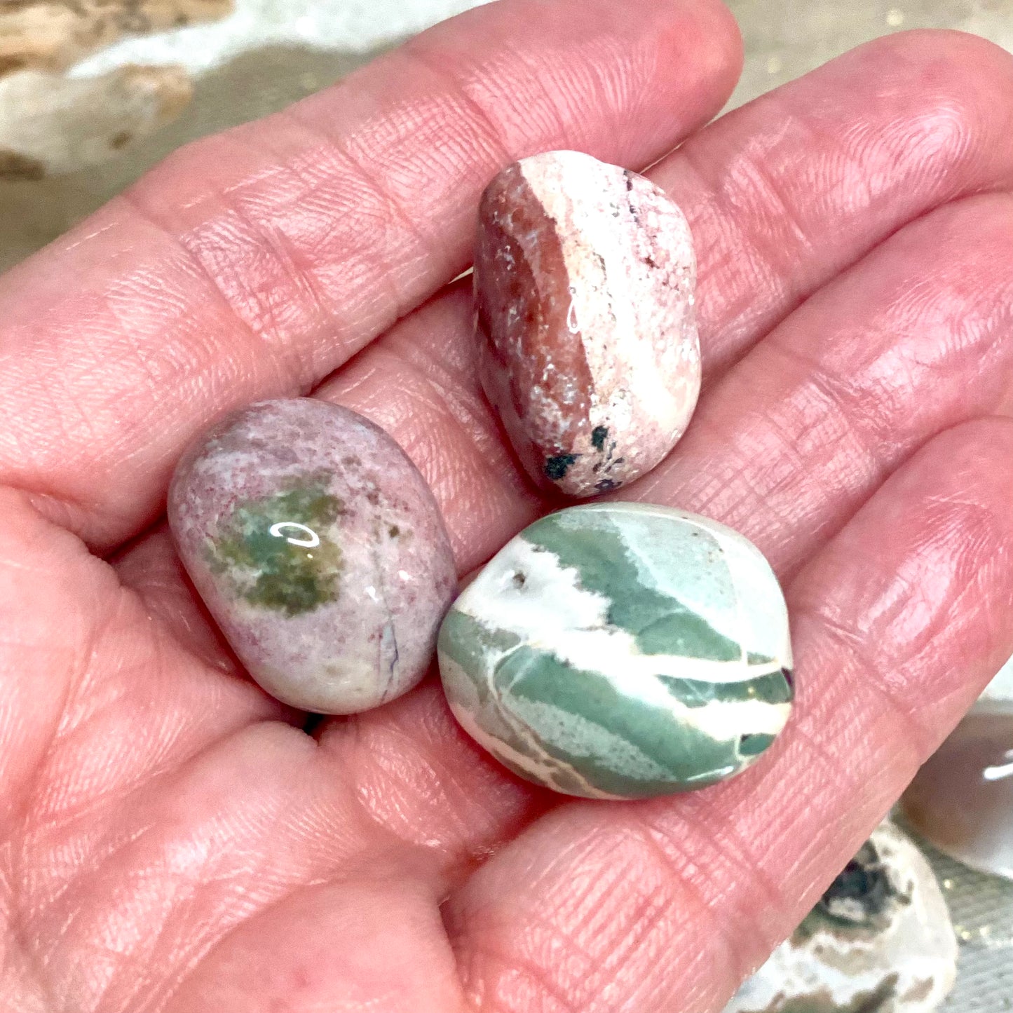 Mystical Aura: Unicorn Jasper Crystals - Rare Discovery from Morovato, Madagascar