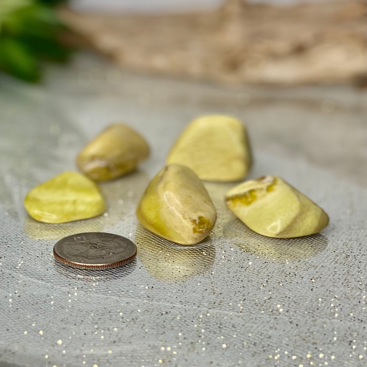 Serpentine Tumbled Crystals: Nature's Soothing Elegance for Transformation & Change!