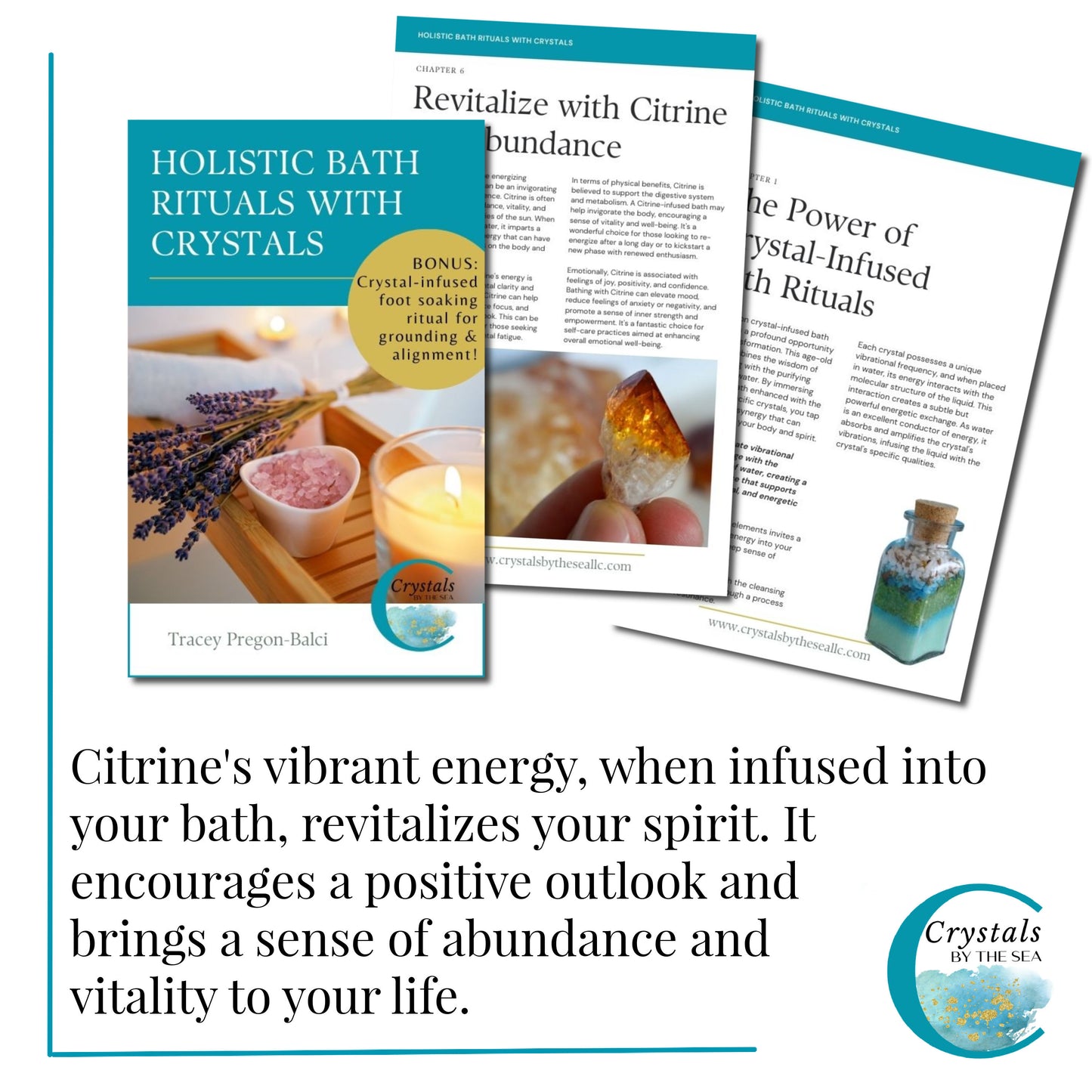 Crystal-Infused Holistic Bath Rituals Paperback Book by Tracey Pregon-Balci
