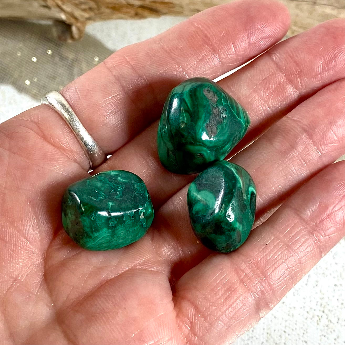 Malachite Tumbled Crystals: Transformative Vibrance from Earth's Depths