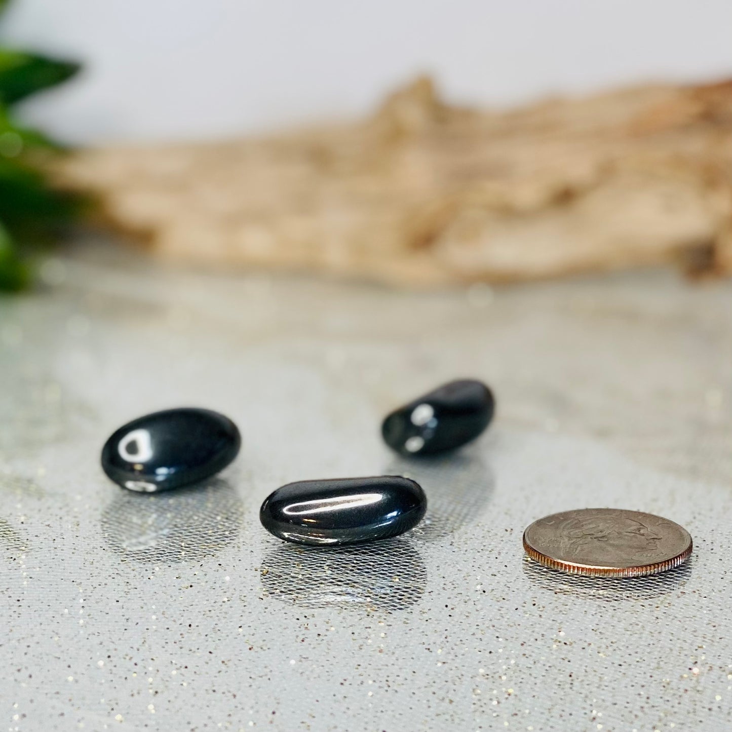 Hematite Tumbled Stones: Grounding Elegance from Earth's Core