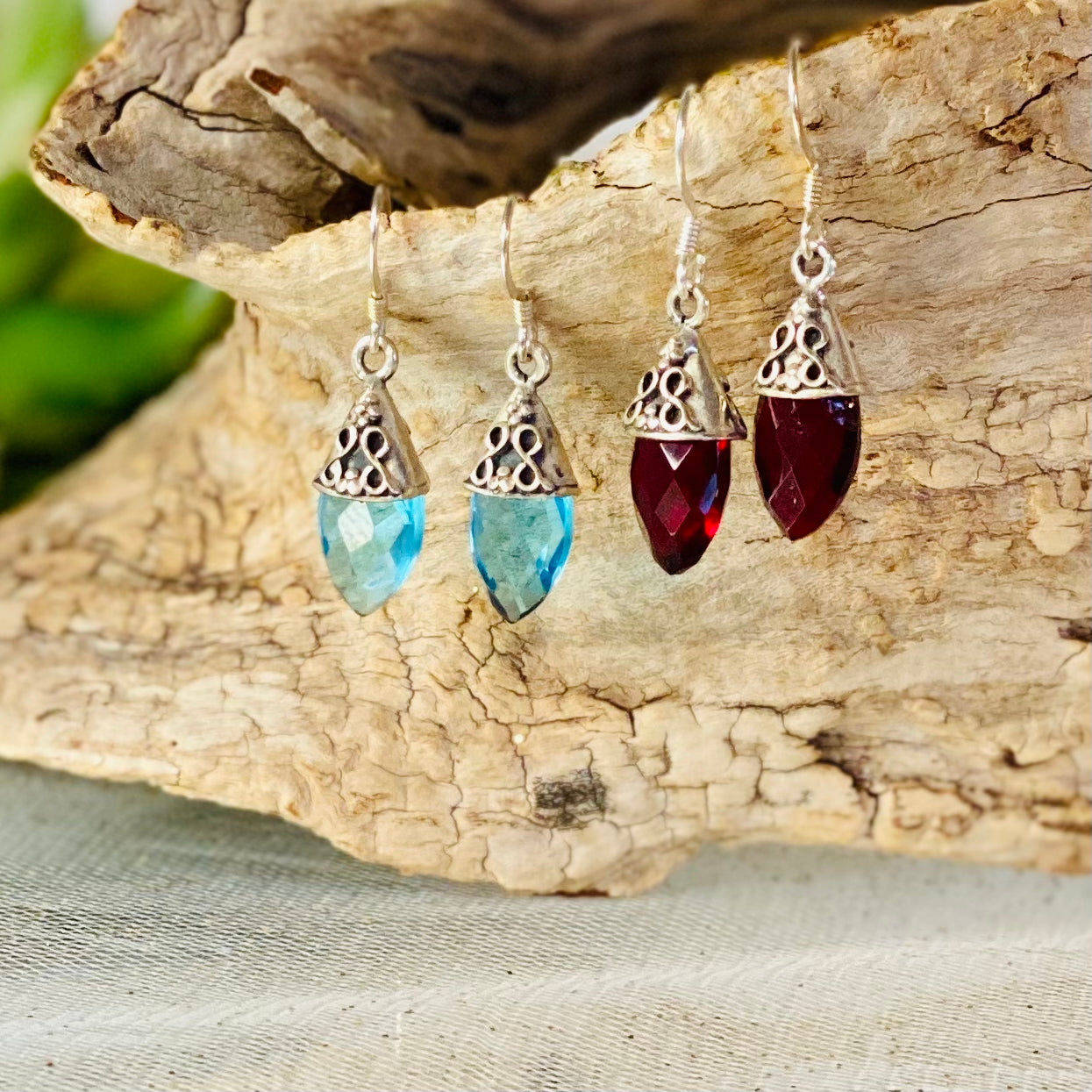 Sterling Silver Faceted Tear Drop Earrings: Elegance in Motion