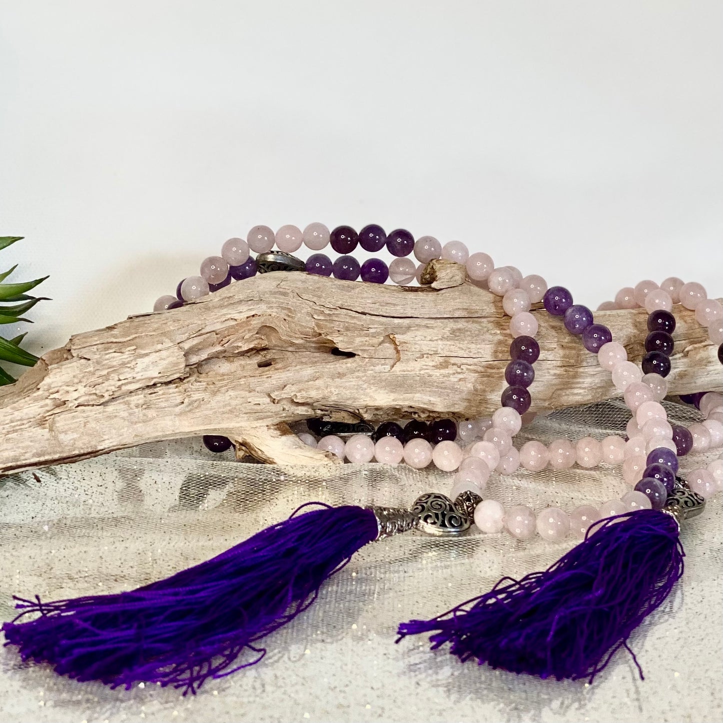Amethyst & Rose Quartz Mala