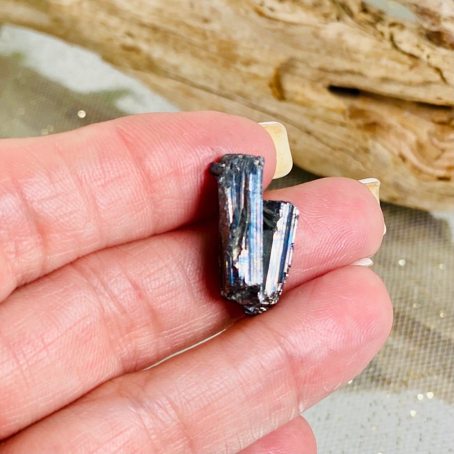 Mini Stibnite Crystal for Protection, Prosperity, and Healing