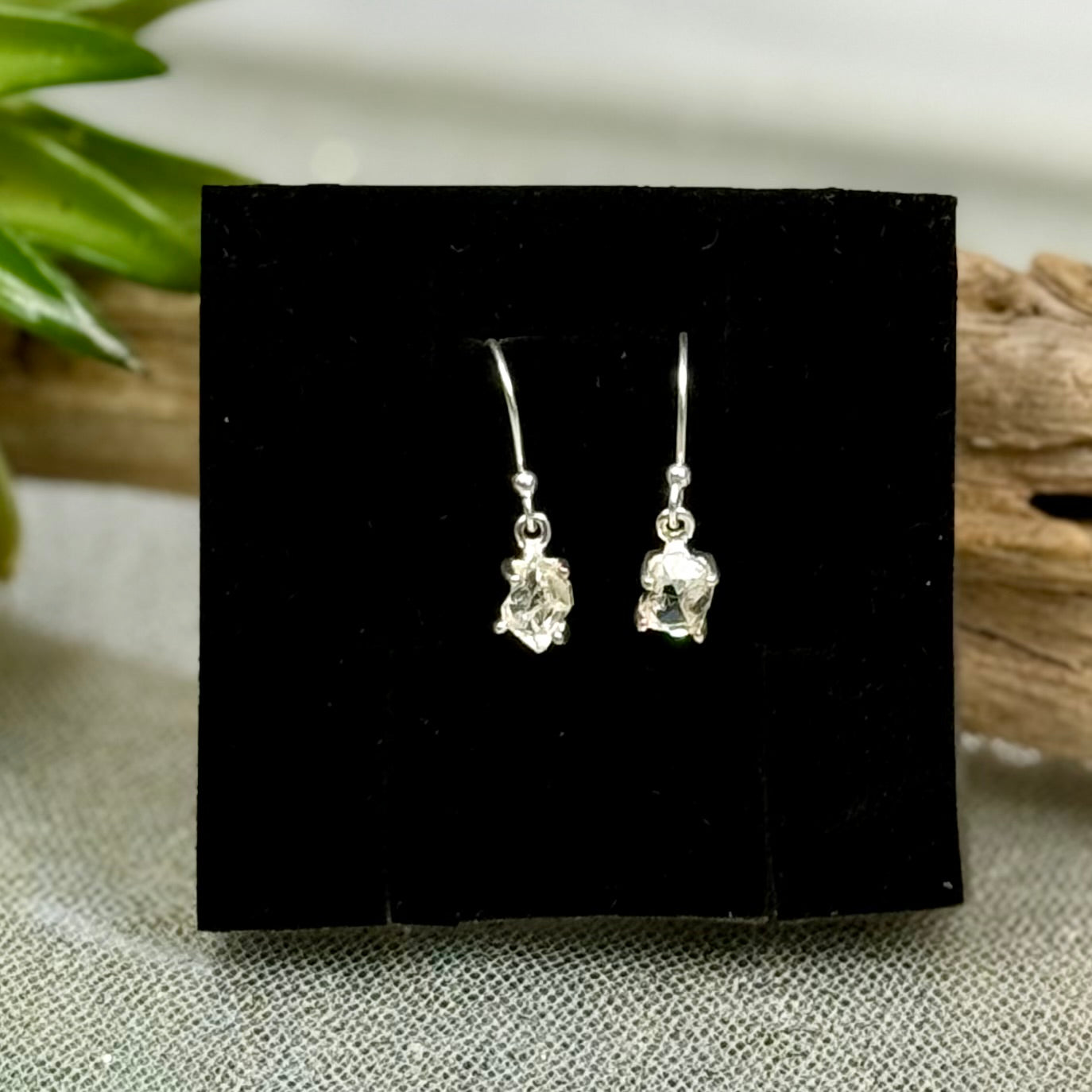 Herkimer Diamond Earrings in Sterling Silver – Natural Crystal Healing Jewelry