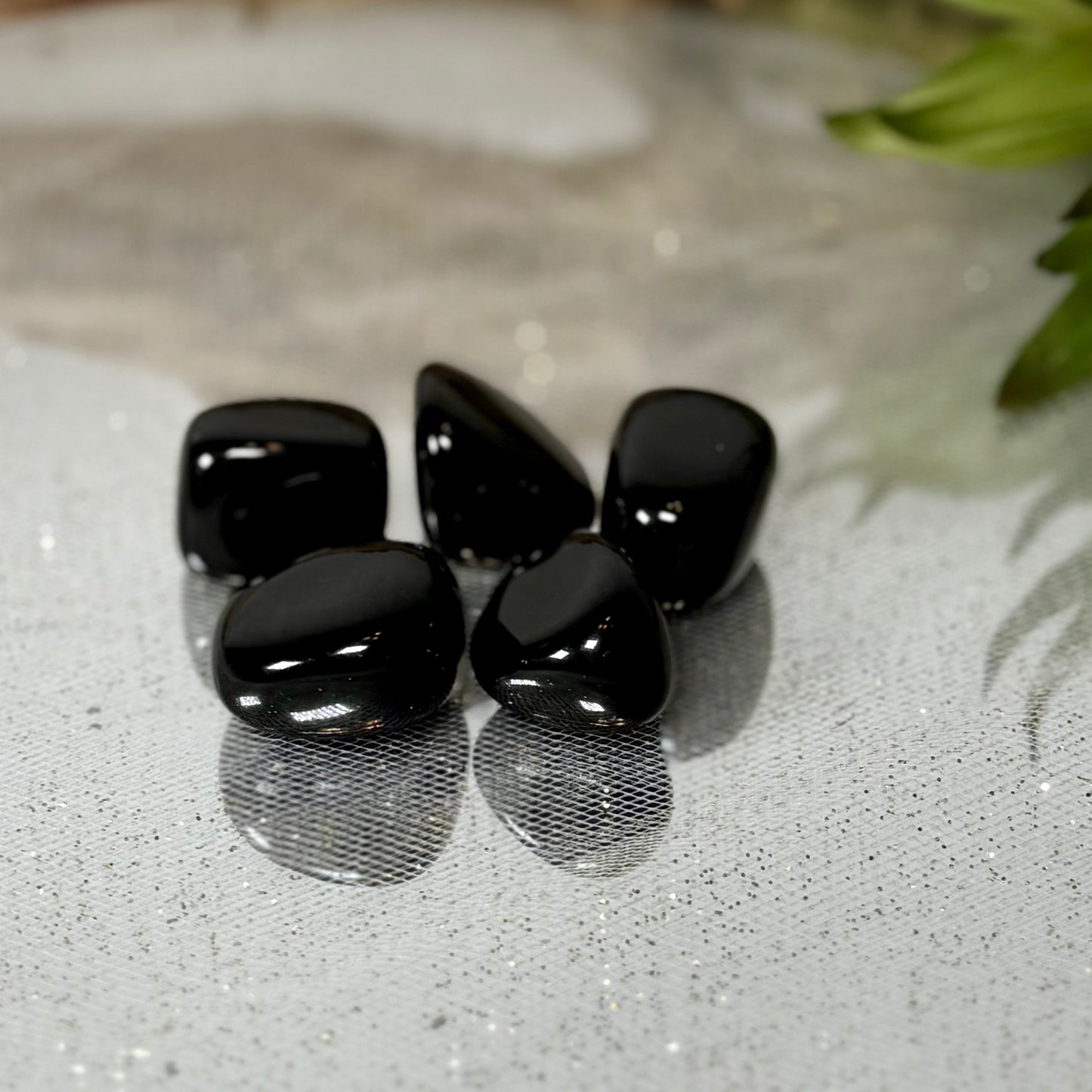 Grounding Energy: Black Obsidian Tumbled Crystal Stone