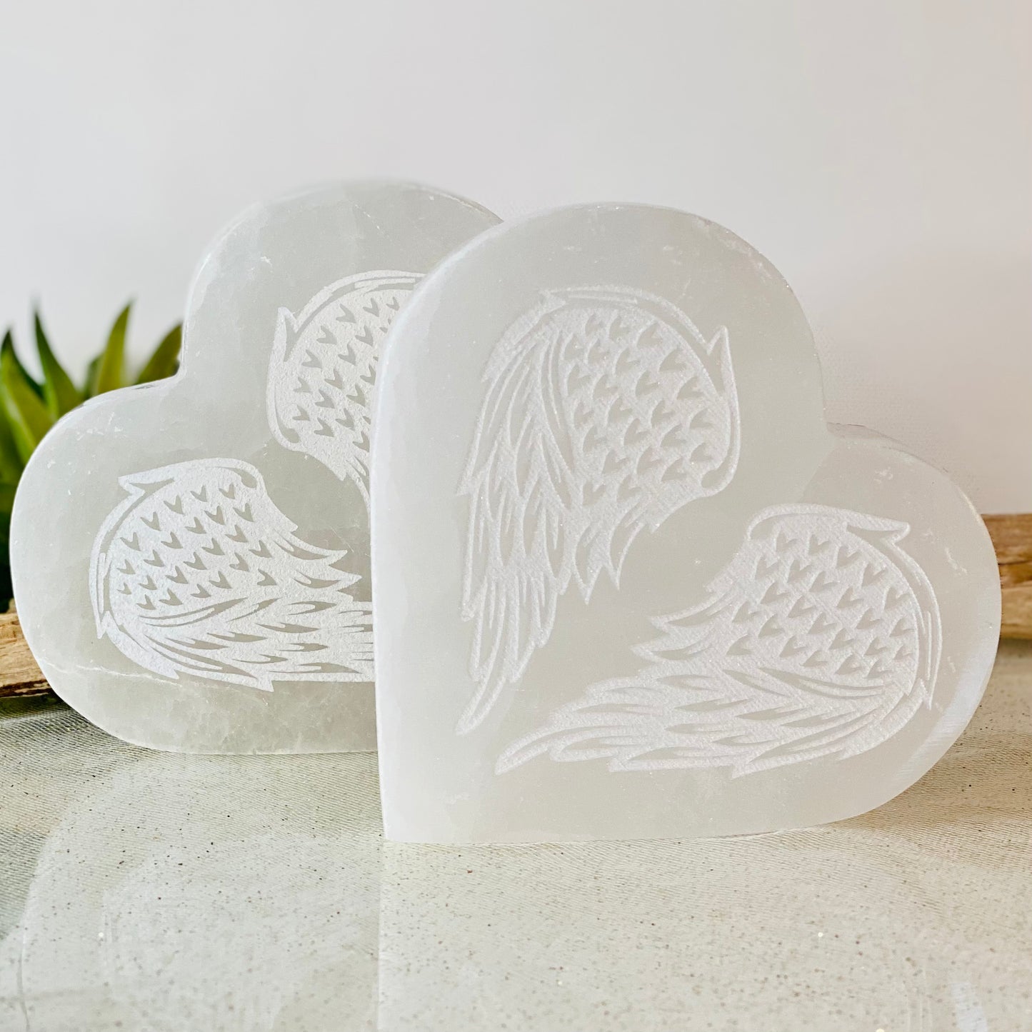 Selenite Angel Wing Charging Plate: Amplify Energies and Promote Clarity