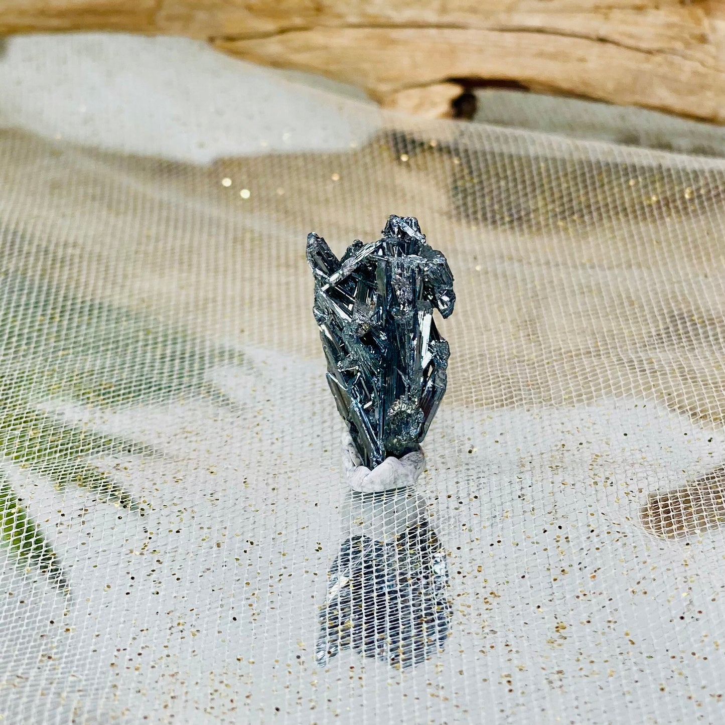 Small Stibnite Crystal for Protection, Prosperity, and Healing
