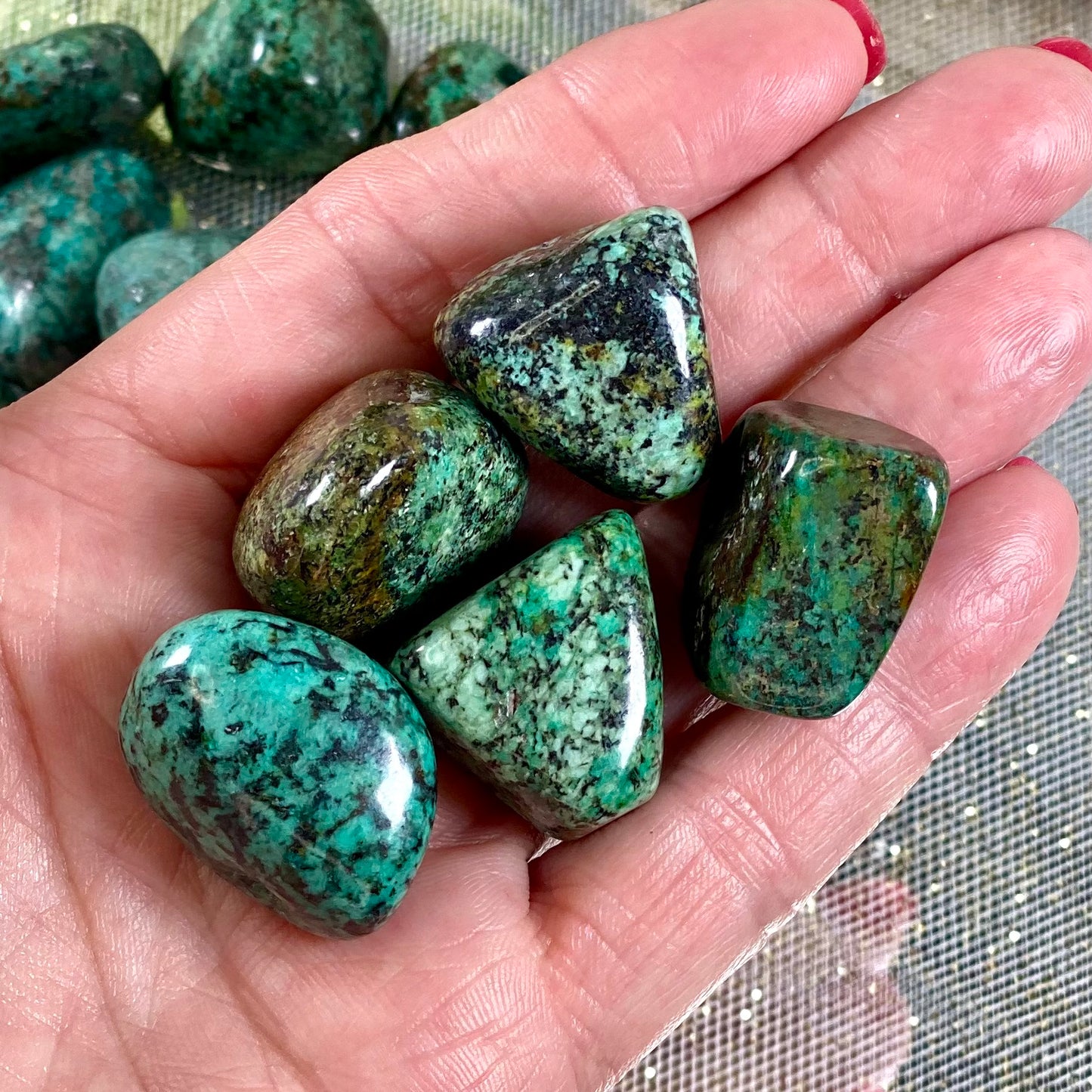 Exquisite African Turquoise Tumbled Stone for Transformation!