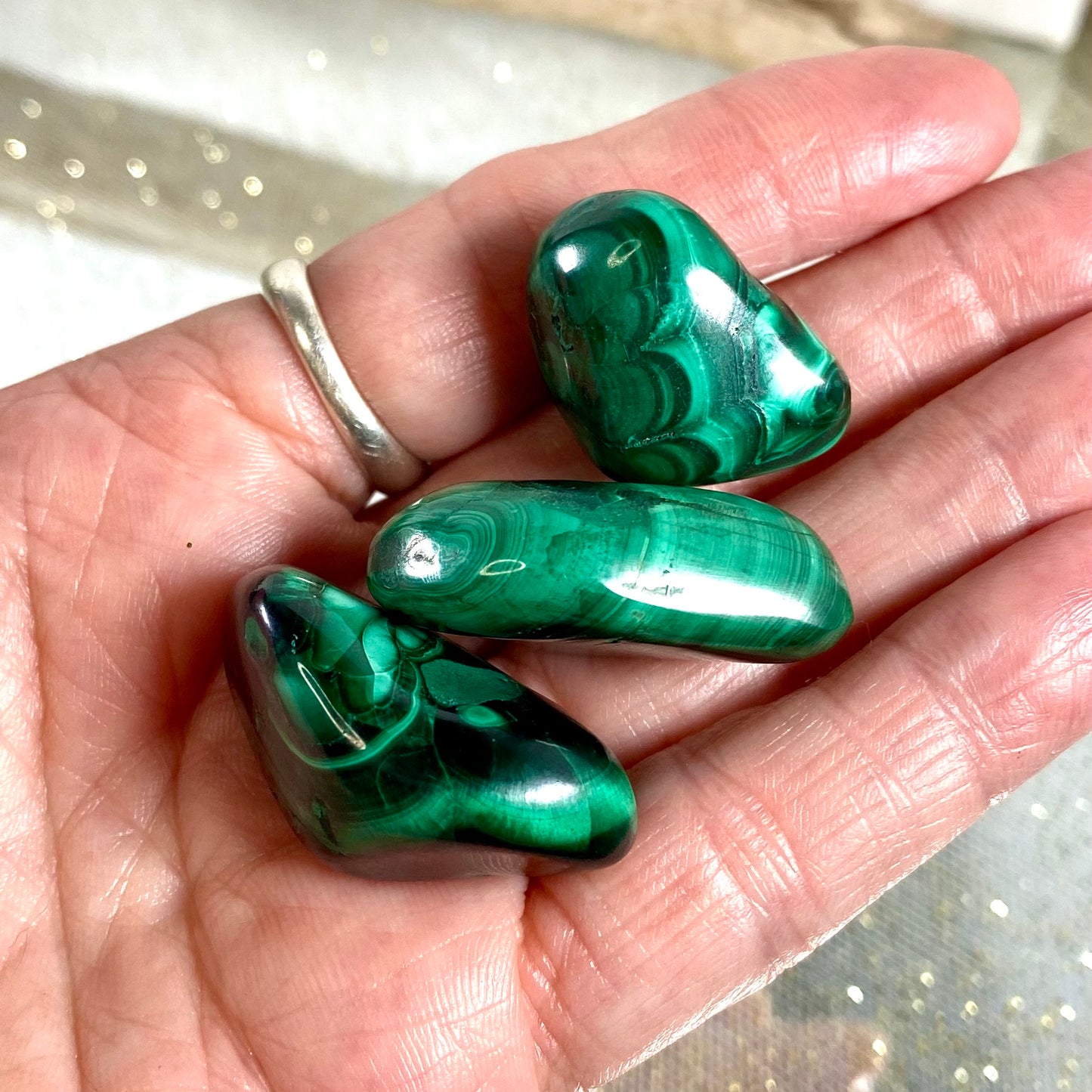 Malachite Tumbled Crystals: Transformative Vibrance from Earth's Depths