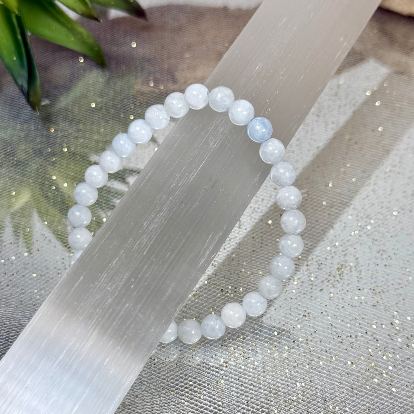 Celestial Serenity Bracelets – Celestite (6mm and 8mm)