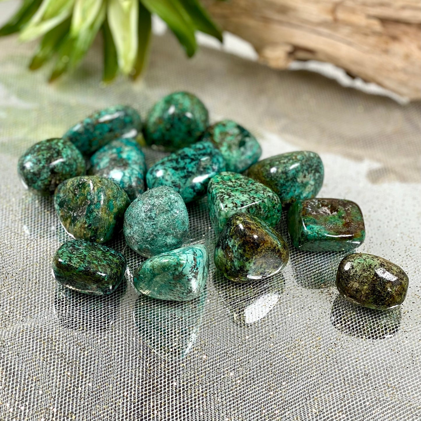Exquisite African Turquoise Tumbled Stone for Transformation!
