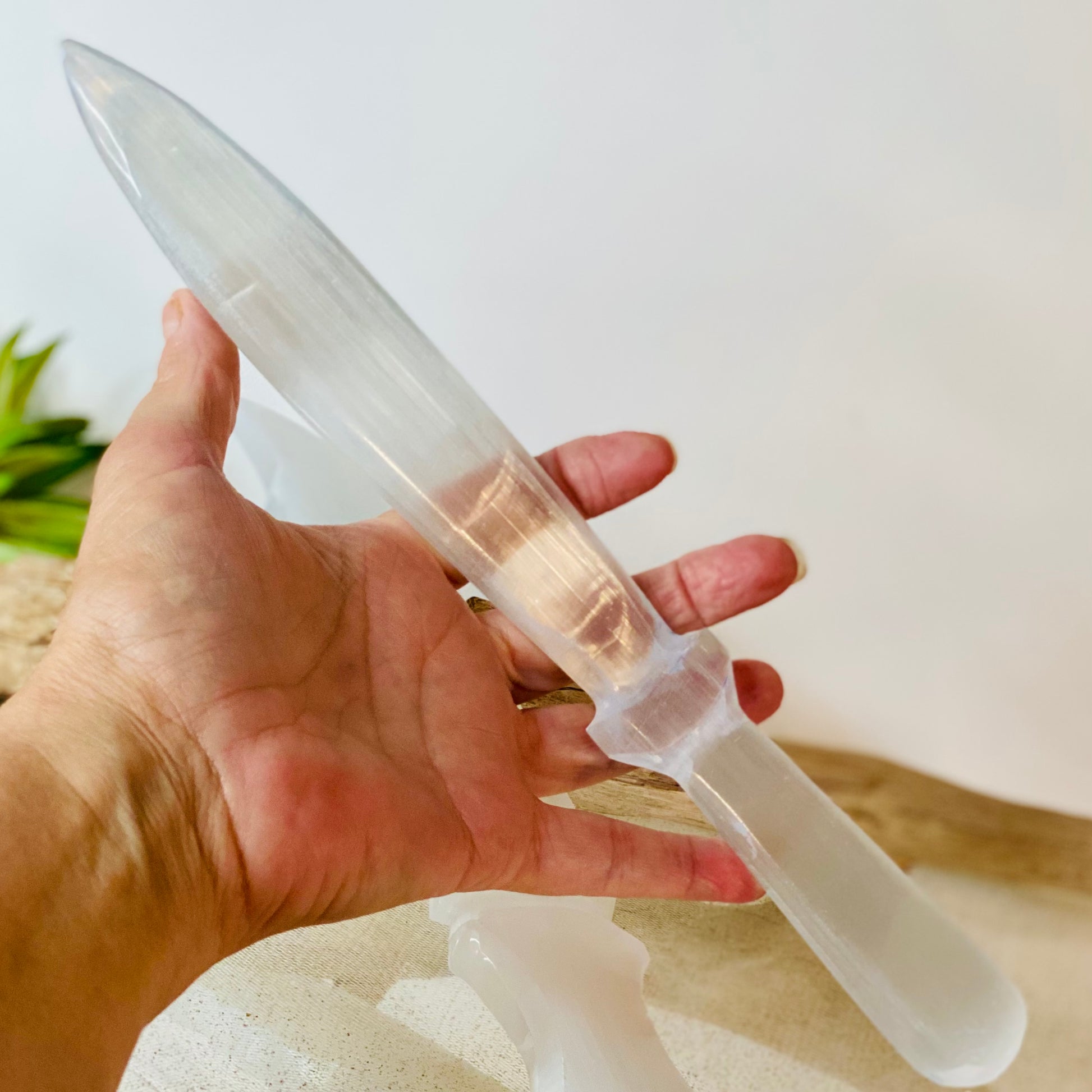 Selenite Smooth Blade Dagger- CBTS