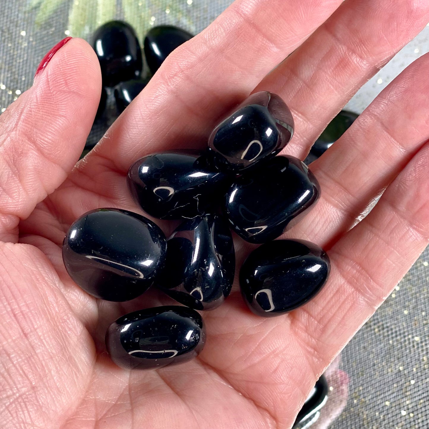 Black Obsidian tumbled stones- CBTS