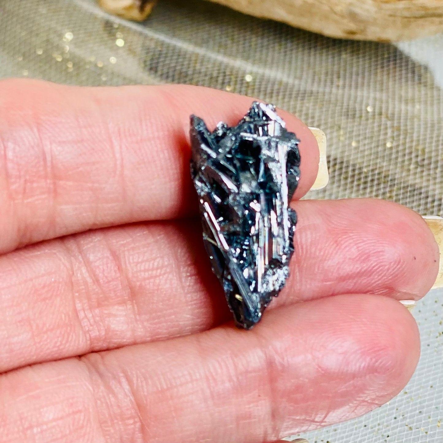 Small Stibnite Crystal for Protection, Prosperity, and Healing