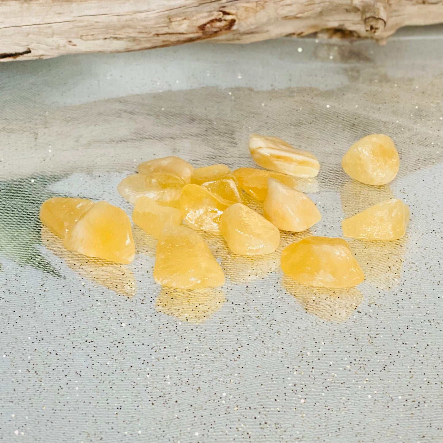 Orange Calcite tumbled stone- CBTS