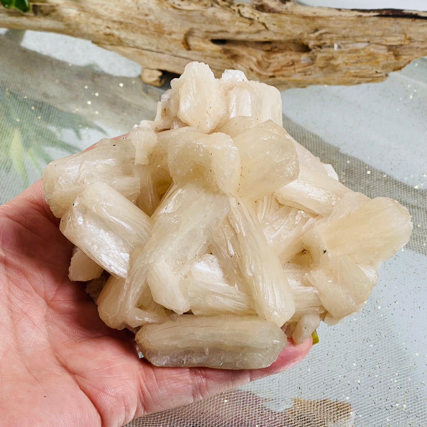 Stilbite Raw Crystal Chunk for Intuition, Manifestation, and Healing