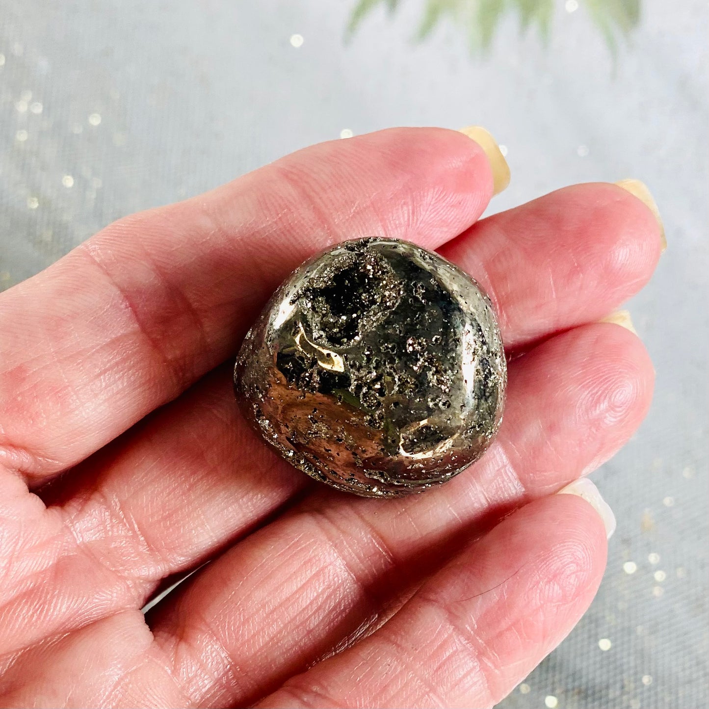 Pyrite "Fool's Gold" Tumbled Crystal for Good Luck!
