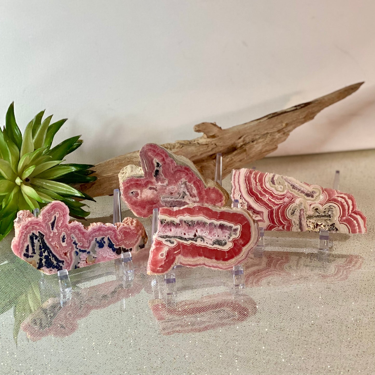 Rhodochrosite Slabs for inner peace & self-love!