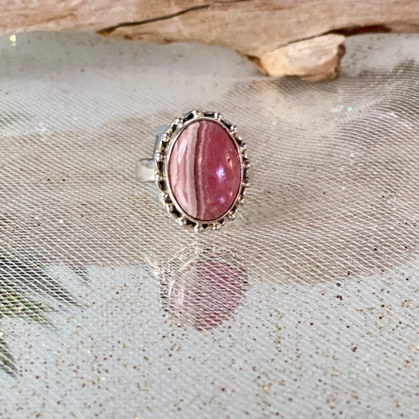 Rhodochrosite Ring for self-love!