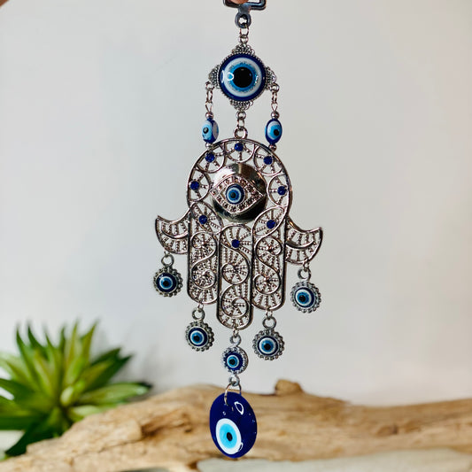Protection and Beauty with the Evil Eye Hamsa Wall Hanging