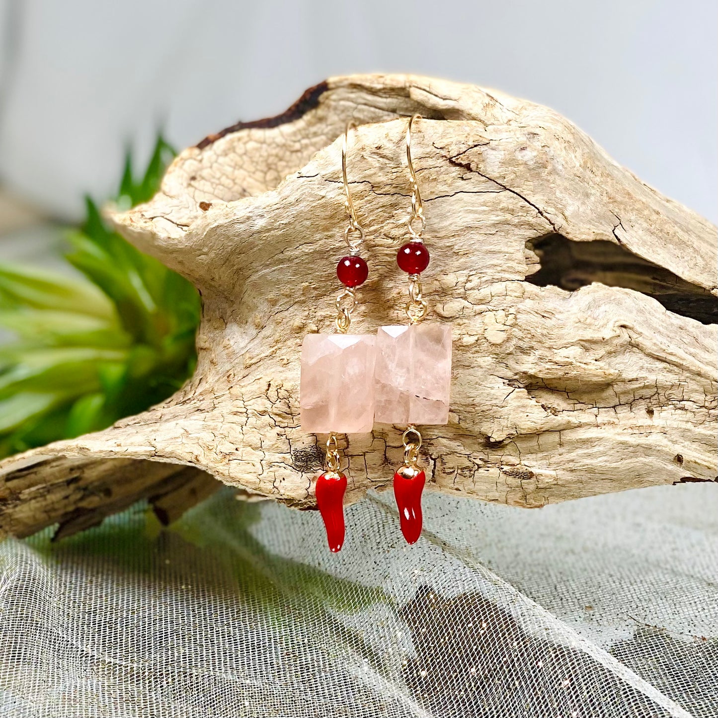 Crystal & Chilli Pepper Earrings-CBTS
