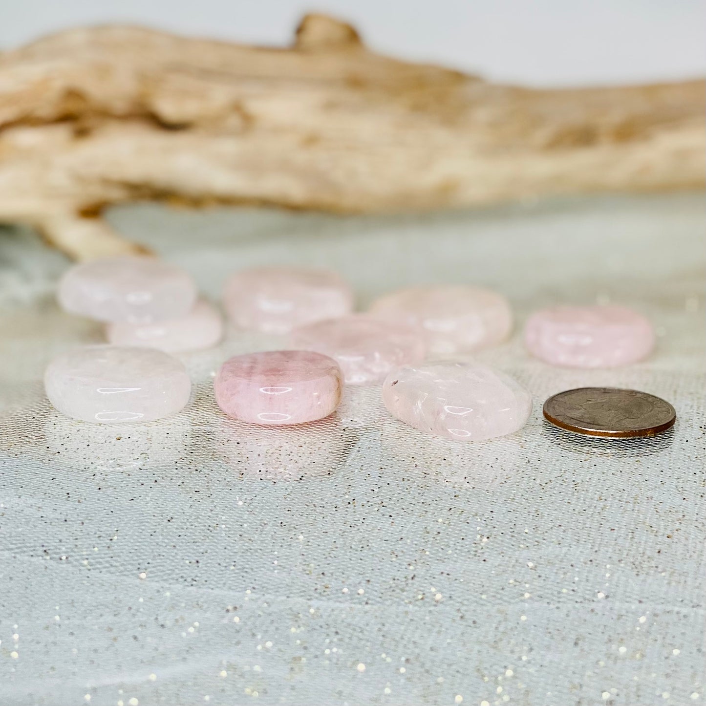 Rose Quartz Small Soothing Stone for Heart-Centered Healing | Palm Stones